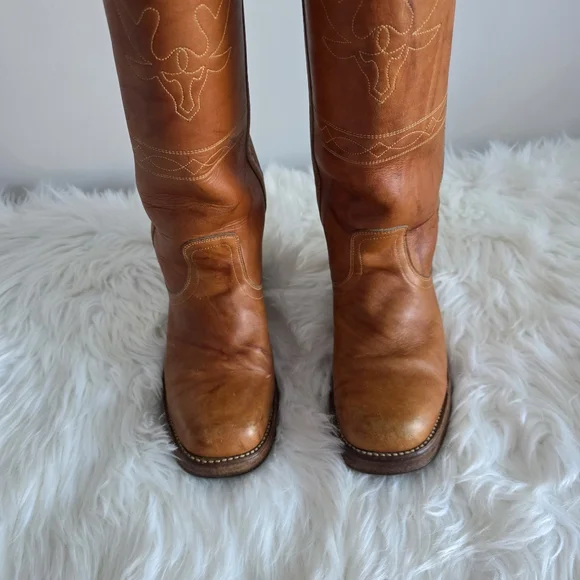 Vintage Stitching Horse Campus Boots Size 8 1/2D - Picture 15 of 16